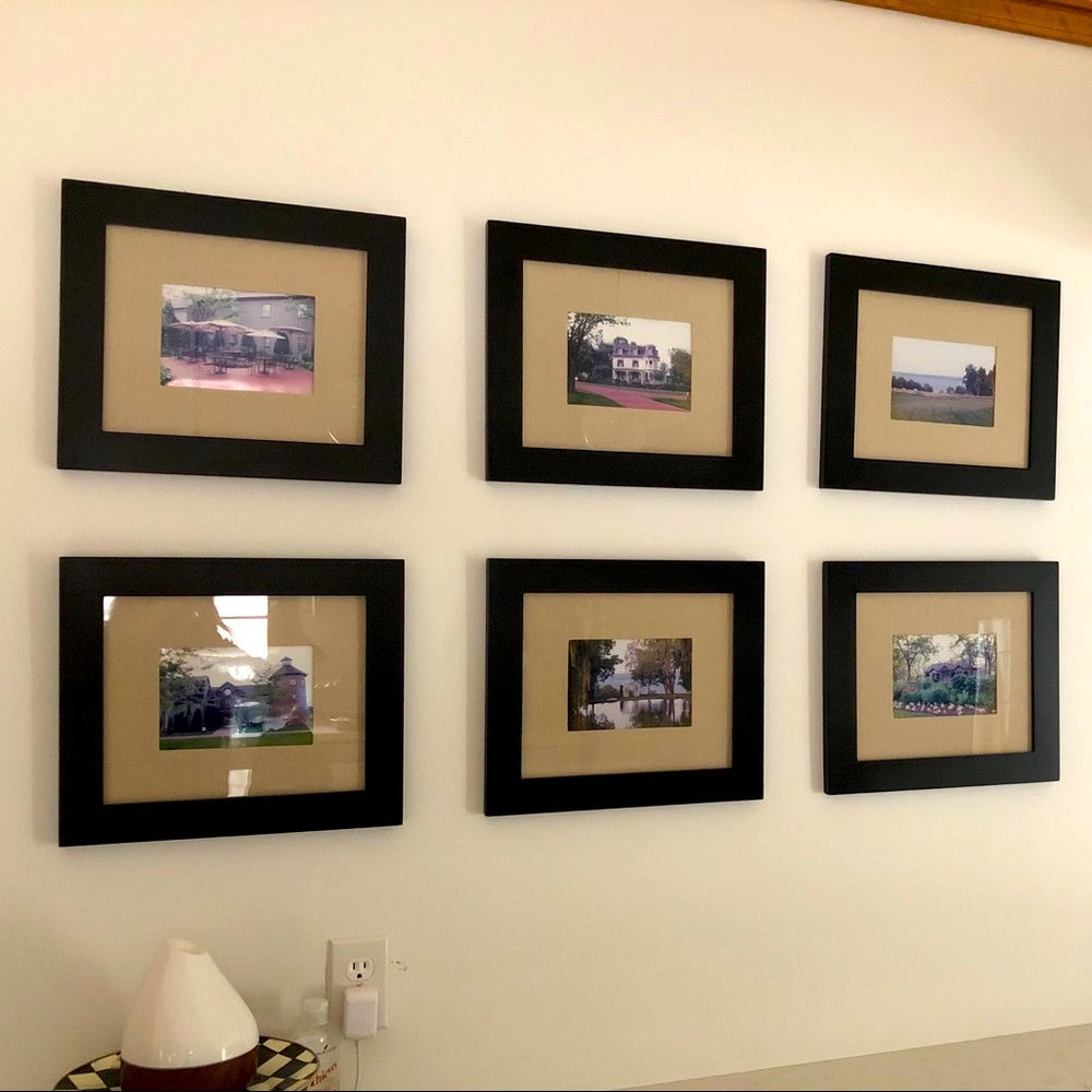 Six MacKenzie Child’s photos framed